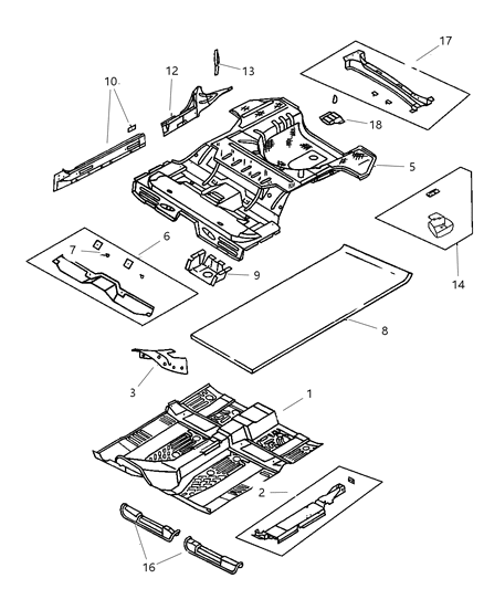 1997 Dodge Stratus Reinforcement Diagram for 4814362
