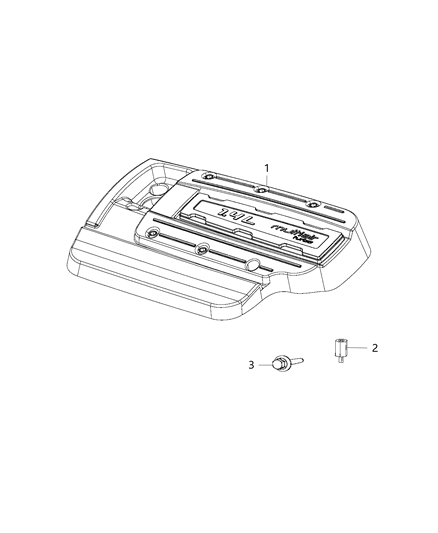 2018 Jeep Compass Engine Cover & Related Parts Diagram 1 - Thumbnail