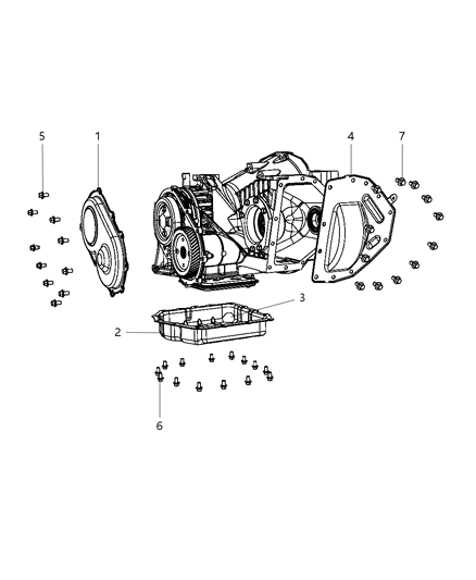 2012 Dodge Journey Oil Pan , Cover And Related Parts Diagram 1 - Thumbnail