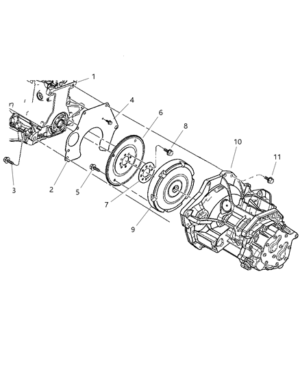 2004 Dodge Neon Clutch, Modular Diagram 2 - Thumbnail