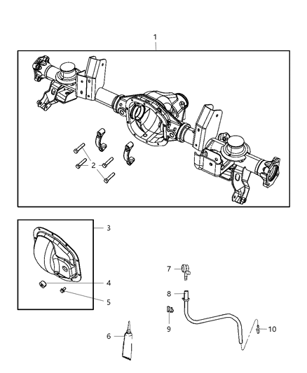 2008 Jeep Grand Cherokee Housing And Vent , Rear Axle Diagram 1 - Thumbnail