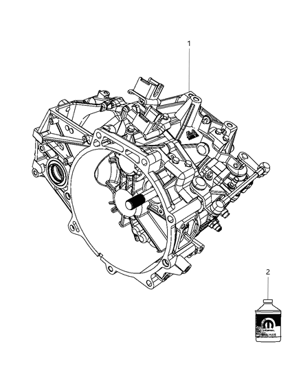 2010 Dodge Journey Transmission / Transaxle Assembly of Manual Transmission Diagram 1 - Thumbnail