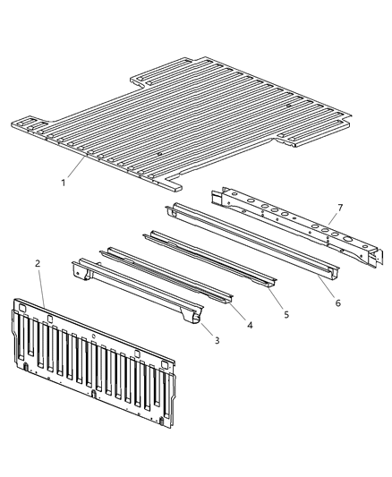 2007 Dodge Dakota Floor Box & Panel Diagram 2 - Thumbnail