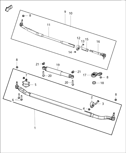 2020 Ram 3500 Pickup Steering Linkage Diagram