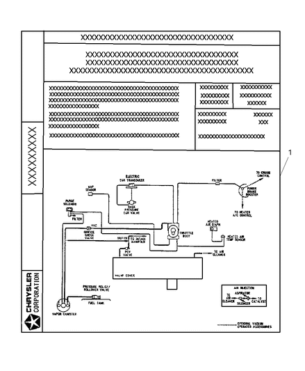 2003 Dodge Ram 1500 Label Emission Diagram for 52110439AA
