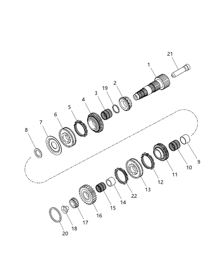 2011 Dodge Avenger Secondary Shaft Assembly Diagram 1 - Thumbnail