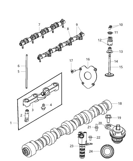 2018 Ram 2500 Camshaft And Valvetrain Diagram 1 - Thumbnail