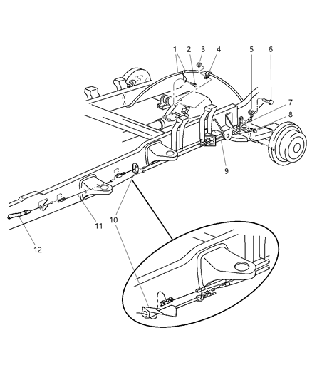2002 Dodge Ram 3500 Regular Cab Parking Brake Cable Diagram