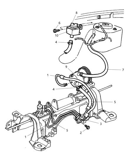 1999 Dodge Caravan Power Steering Hoses Diagram