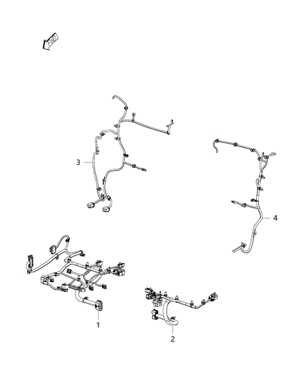 2014 Jeep Cherokee Wiring - Front Seats Diagram 2 - Thumbnail