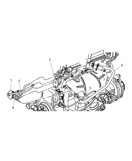 2001 Chrysler PT Cruiser Tube EGR Diagram for 4891207AB