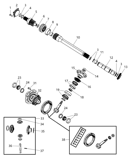2008 Dodge Ram 1500 Seal Screw Diagram for 6505242AA