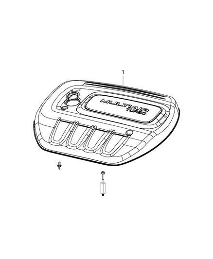 2015 Dodge Dart Engine Cover & Related Parts Diagram 1 - Thumbnail