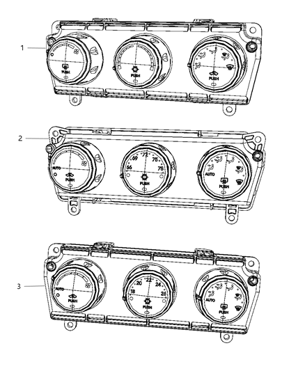 2011 Jeep Liberty Control A/C And Heater With A/C Diagram for 55111955AB
