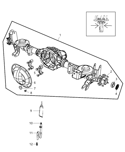 2008 Dodge Nitro Housing And Vent, Rear Axle Diagram