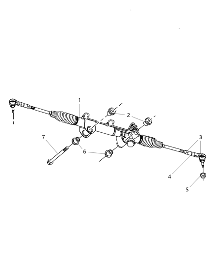 2005 Dodge Ram 2500 Steering Gear Rack And Pinion Diagram for 52110487AC