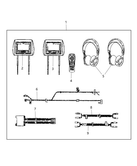 2011 Ram 3500 Headphones Wireless Diagram for 82211921