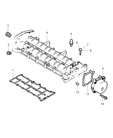 2013 Dodge Journey Ball Stud Engine Cover Attach Diagram for 68092997AA