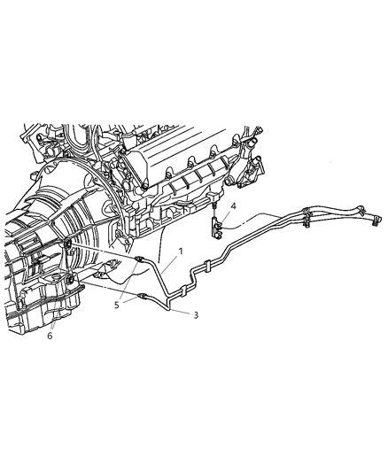2003 Dodge Durango Transmission Oil Cooler & Lines Diagram 2 - Thumbnail