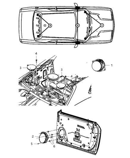 2013 Dodge Challenger Speakers & Amplifier Diagram 1 - Thumbnail