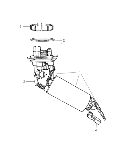 2006 Chrysler Town & Country Seal Fuel Pump And Level Unit Diagram for 52113610AB