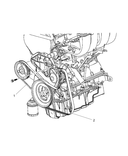 2007 Dodge Caravan Drive Belts Diagram 1 - Thumbnail