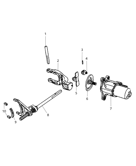 2007 Jeep Commander Fork Transfer Case Mode Shift Diagram for 5143753AA