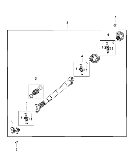 2014 Ram 4500 Shaft - Drive of Front Axle; Differential And Drive Line Diagram