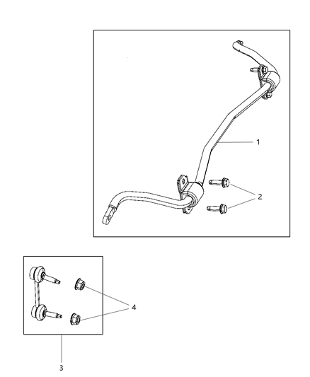 2011 Dodge Durango Link Kit Stabilizer Bar Diagram for V8091853AA