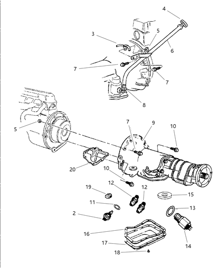 1998 Dodge Ram 1500 Regular Cab Case & Related Parts Diagram 1 - Thumbnail