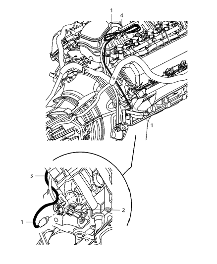 2009 Jeep Commander Engine Cylinder Block Heater Diagram 1 - Thumbnail