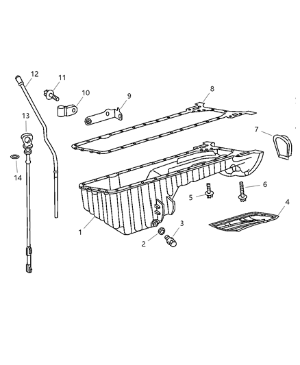 2003 Dodge Sprinter 3500 Dipstick Diagram for 5103962AA