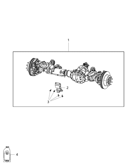2020 Ram 2500 Axle Assembly, Front Diagram 2 - Thumbnail
