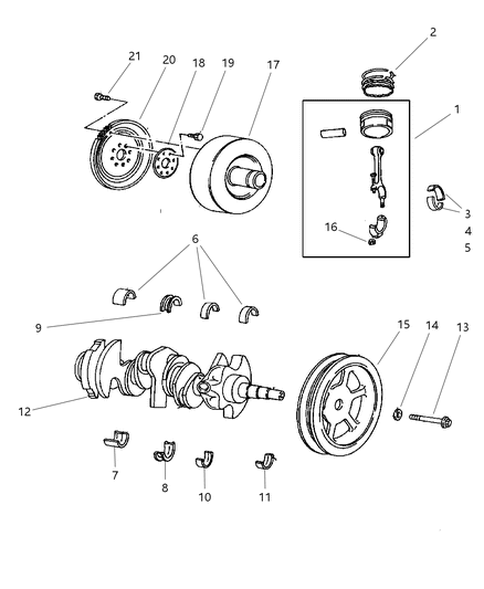 2000 Dodge Caravan Crankshaft Diagram for 4483699AC