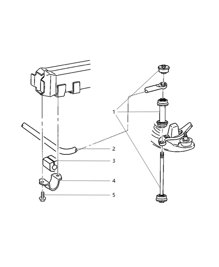 1999 Dodge Ram Van Link Sway Eliminator Diagram for 4116589AB