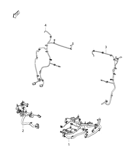 2014 Jeep Cherokee Wiring - Front Seats Diagram 1 - Thumbnail