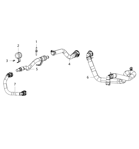 2021 Jeep Gladiator Heater Hose Diagram for 68283378AC