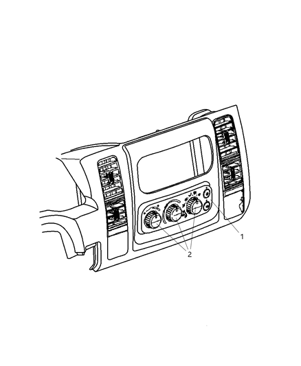 2002 Dodge Dakota Control A/C Diagram for 55056247AA