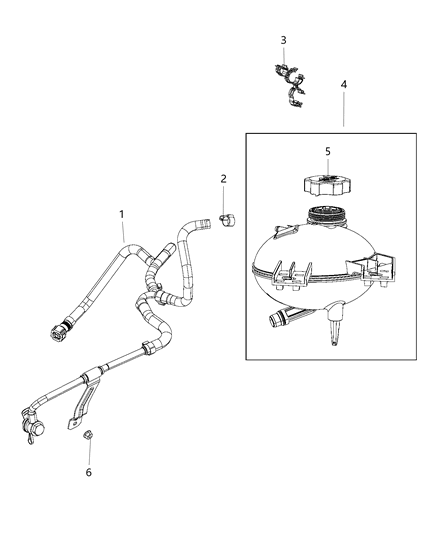 2015 Jeep Renegade Coolant Recovery Bottle Diagram 2 - Thumbnail