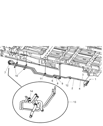 2005 Dodge Grand Caravan Liquid Line Diagram for 5066523AB