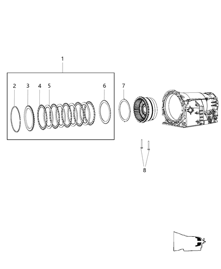 2009 Dodge Challenger B2 Clutch Assembly Diagram 1 - Thumbnail