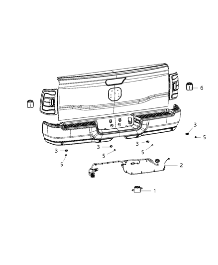 2020 Ram 2500 Park Assist Diagram 2 - Thumbnail