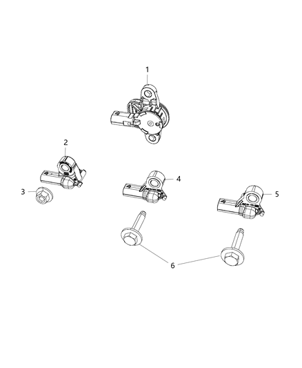2019 Ram 1500 New Style Sensors, Acceleration, Impact, And Pressure Diagram