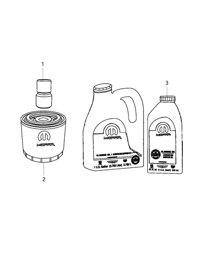 2021 Dodge Durango Engine Oil, Engine Oil Filter, Adapter/Cooler And Splashguard Diagram 4 - Thumbnail