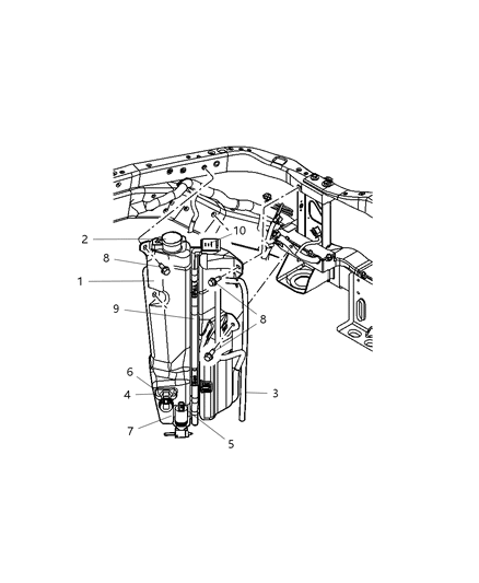 2006 Dodge Durango Reservoir Cap Diagram for 5143032AA