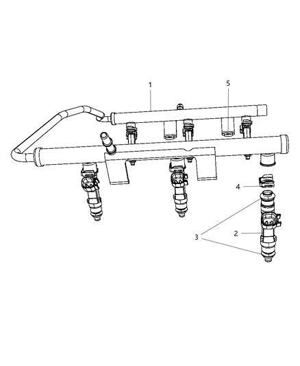 2008 Dodge Durango Fuel Rail & Related Diagram 1 - Thumbnail