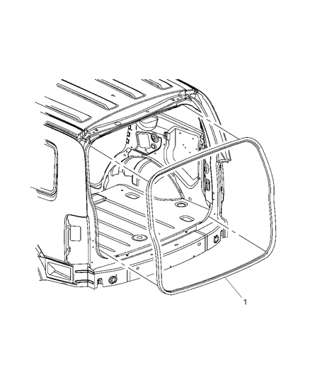 2011 Dodge Nitro Weatherstrips - Liftgate Diagram