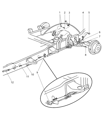 2000 Dodge Ram 1500 Regular Cab Parking Brake Cable Diagram