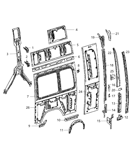 2008 Dodge Sprinter 3500 D-Pillar Diagram 2 - Thumbnail