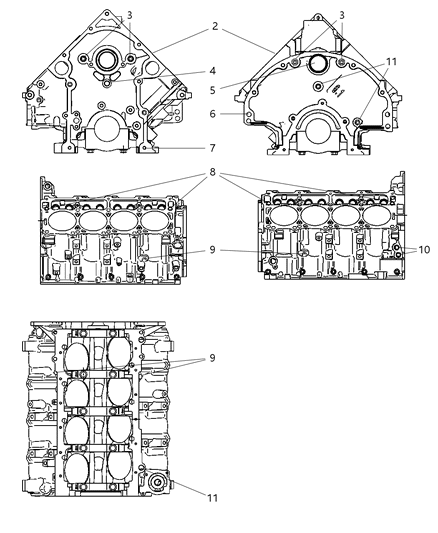 2007 Dodge Magnum Cylinder Block & Hardware Diagram 3 - Thumbnail